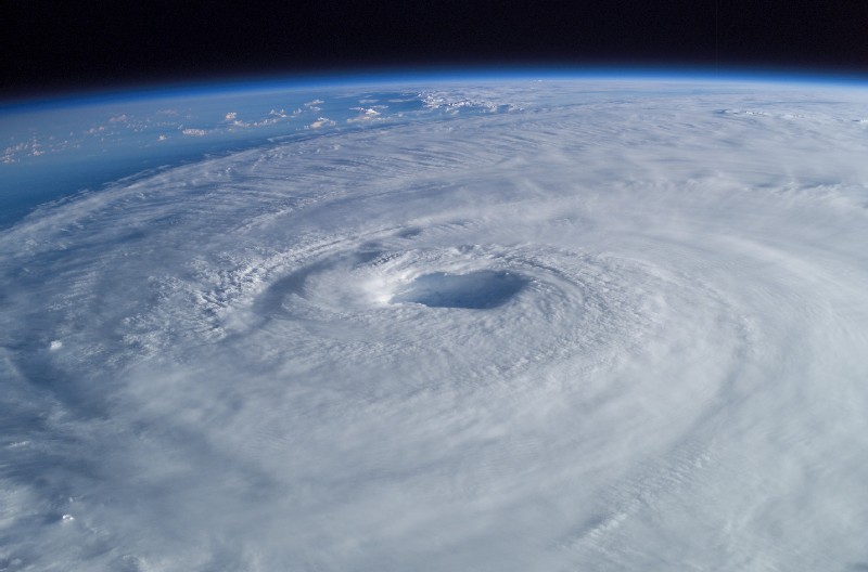 A hurricane from space