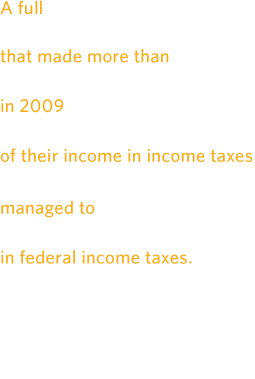 A full 22,000 households that made more than $1 million in 2009 paid less than 15% of their income in income taxes & 1,470 households managed to pay $0