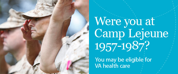 Were you at Camp Lejeune 1957-1987? You may be eligible for VA health care. Image of Marines saluting