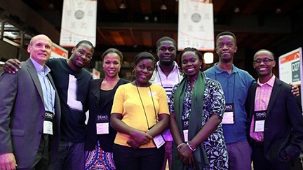 Date: 10/25/2012 Description: Participants pose for a photograph at the DEMO Africa Forum in the Kenyatta International Conference Centre in Nairobi, Kenya, October 25, 2012.  - State Dept Image