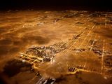 Photo: Aerial view of Chicago city lights
