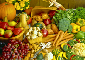 Picture of various fresh foods