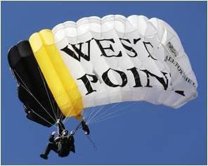 Photo: Check out the hometown story on Cadet Ben Garlick, Class of 2013, a member of the Cadet Parachute Team. http://bit.ly/U3N5vG (Photo by Mike Groll/AP)