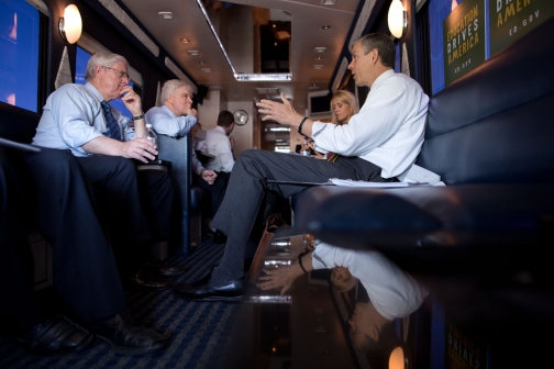 Secretary Duncan Meeting on the Bus