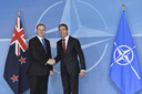 NATO Secretary General Anders Fogh Rasmussen welcomes the Prime Minister of New Zealand, John Key to NATO Headquarters.