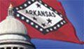 Arkansas State Flag and Capitol Building