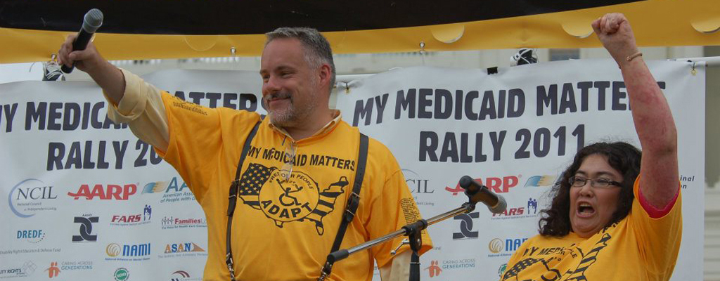 Bruce Darling and Rahnee Patrick at the 2011 My Medicaid Matters Rally