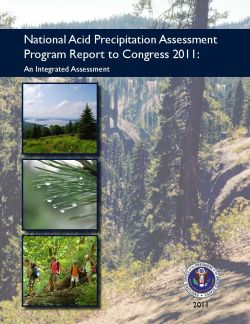 National Acid Precipitation Assessment Program Report to Congress, 2011: An Integrated Assessment
