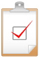 Clipboard with checkbox