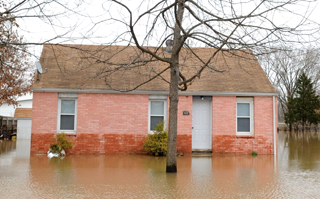 Photo of flooded house