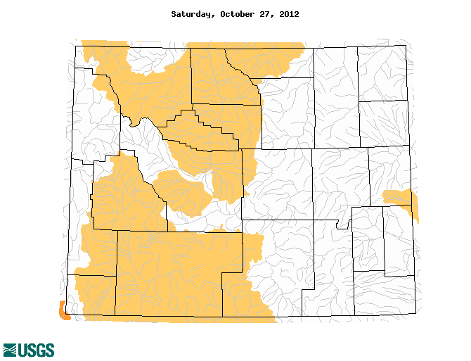Map of drought and low-flow conditions