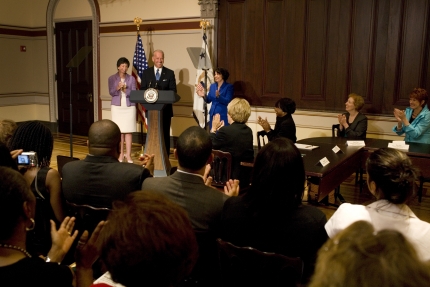 Vice President Joe Biden and Valerie Jarrett announce Lynn Rosenthal