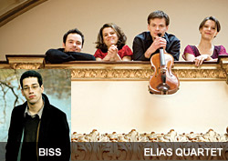 Image: Jonathan Biss and Elias Quartet