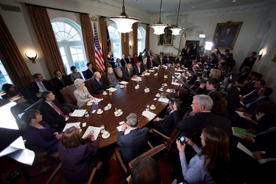 President Barack Obama holds a Cabinet meeting (January 31, 2012) 