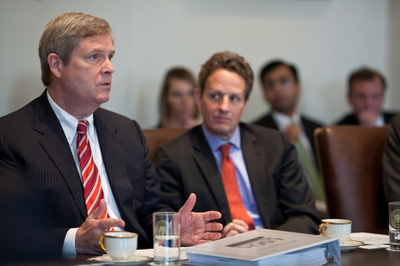Agriculture Secretary Tom Vilsack speaks during the Cabinet meeting (January 31, 2012