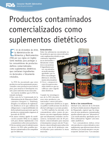 Productos contaminados comercializados como suplementos dietéticos - (JPG)
