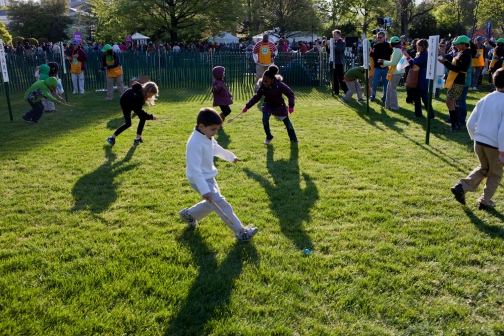 Kids Participate In The 2012 White House Easter Egg Roll Festivities