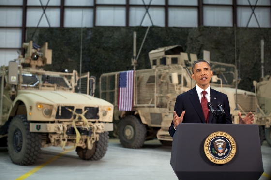 President Barack Obama addresses the nation from Bagram Air Field, Afghanistan (May 1, 2012)