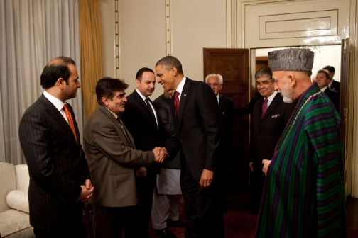 President Barack Obama Greets Members Of The Afghan Delegation