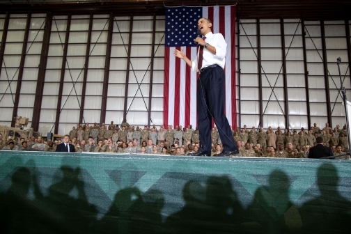 President Barack Obama Delivers Remarks To Troops