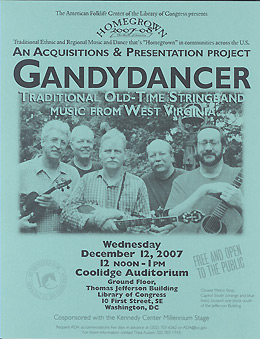 Flyer for Gandydancer Homegrown concert 2007