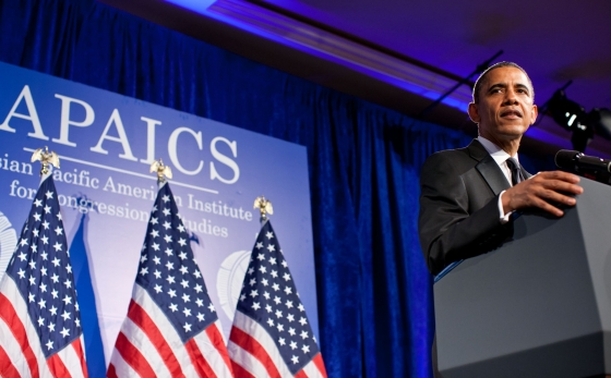 President Barack Obama delivers the keynote address at the APAICS 18th Annual Gala Dinner (May 8, 2012)