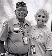 Peggy Bulger with Navaho Veteran