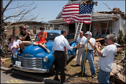 The President visits Joplin