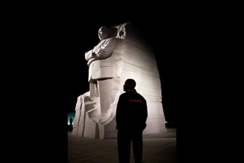 President Barack Obama tours the Martin Luther King, Jr. National Memorial 
