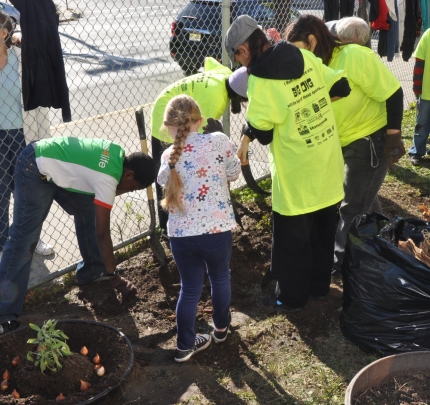 Volunteers Help Out in Jersey CIty