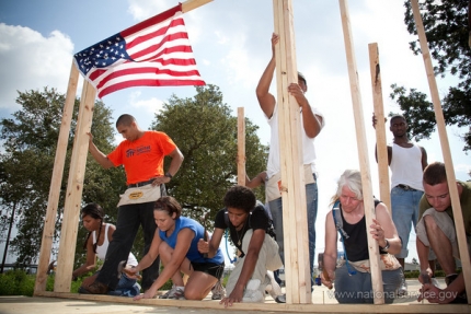 Volunteers Rebuild After Hurricane Katrina