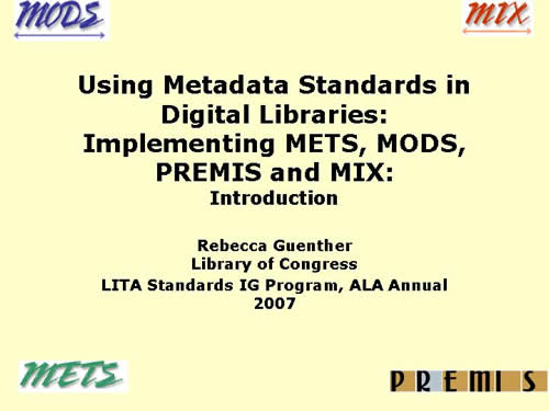 Using Metadata Standards in Digital Libraries