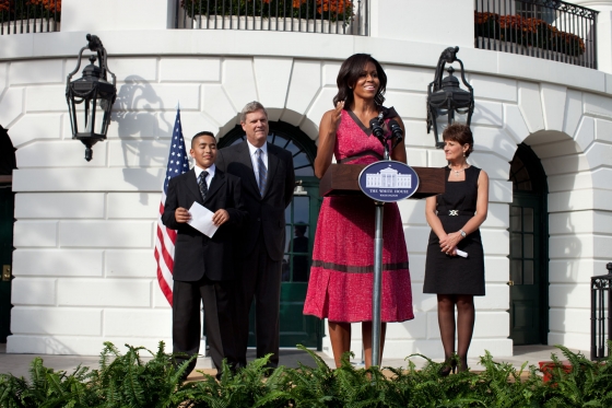 First Lady Michelle Obama delivers remarks on Healthier U.S. Schools Challenge