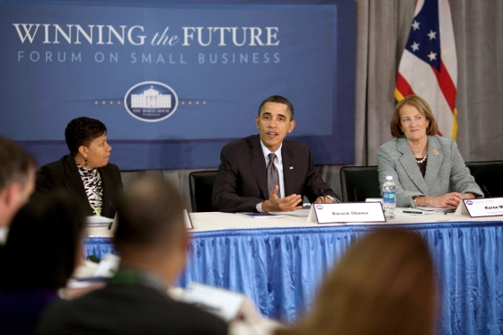 President Barack Obama at the Entrepreneurship Breakout Session at the Winning the Future Forum on Small Business 