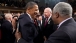 President Obama Greets Rep. Danny K. Davis, Sen. Patrick Leahy, and Rep. Chaka Fattah
