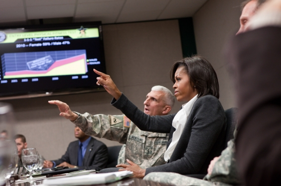 First Lady Briefed by Base Leadership at Fort Jackson