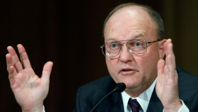 WASHINGTON - DECEMBER 11:  Lawrence Wilkerson, former chief of staff to Secretary of State Colin Powell and co-chairman of the U.S.-Cuba 21st Century Policy Initiative at the New America Foundation, testifies before the Senate Finance Committee during a hearing about the Cuba trade embargo on Capitol Hill December 11, 2007 in Washington, DC. The hearing was called to discuss the "Promoting American Agricultural and Medical Exports to Cuba Act of 2007" and received testimony from witness on both sides of the 45-year-old embargo.  (Photo by Chip Somodevilla/Getty Images)
