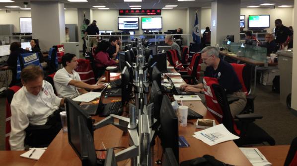 Washington, D.C., Oct. 27, 2012 -- FEMA's National Response Coordination Center is activated in preparation for Hurricane Sandy's landfall. 