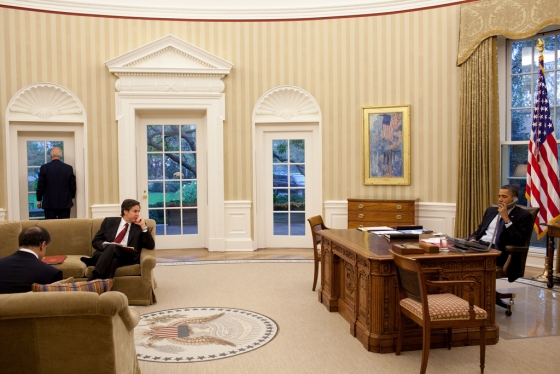 President Obama Makes Call with Vice President Biden