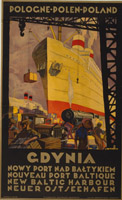 Gdynia--Nowy port nad Bałtykiem. Poster by Stefan Norblin