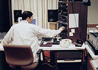 Peter Alyea copies a recording to a digital file