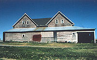 Twin barn in Frenchville, Maine