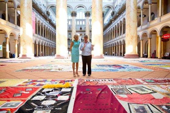 Dr. Jill Biden views AIDS Memorial Quilt 