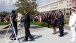 President Barack Obama Places A Wreath At The Pentagon