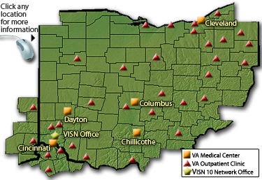 VISN 10 Ohio Map