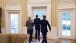 President Barack Obama and Secretary Geithner Escort Elizabeth Warren 
