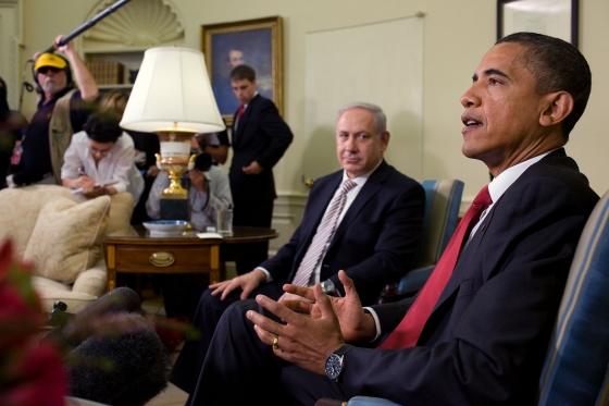 President Barack Obama and Prime Minister Benjamin Netanyahu of Israel Hold a Joint Press Availability in the Oval Office, 