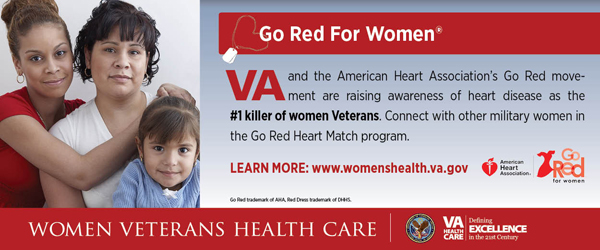 Connect with other military women in the Go Red Heart Match program