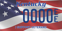 I Support Veterans License Plate