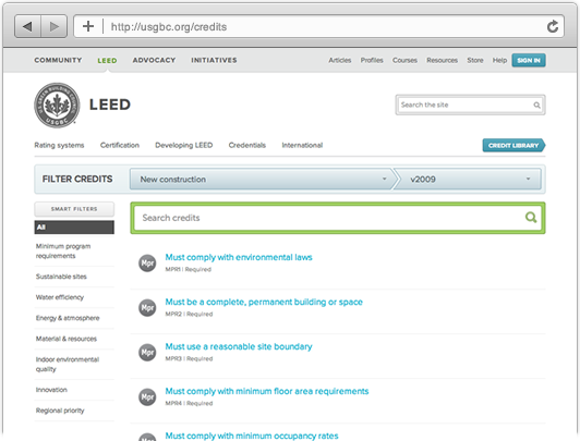 The USGBC Credit Library